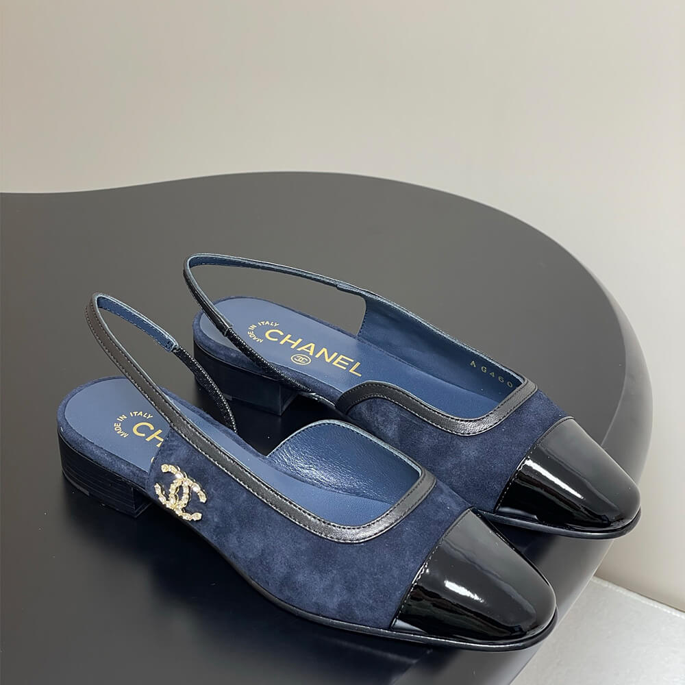 Chanel Diamond Buckle Slingbacks Shoes - Replica Luxury Bags™