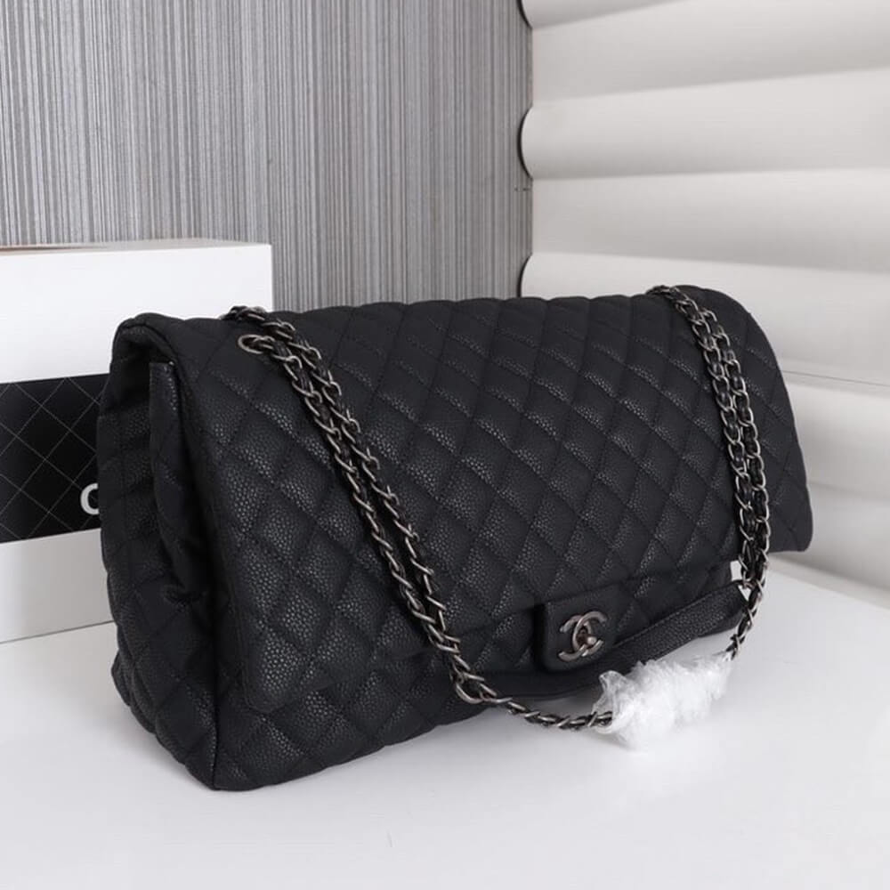 Chanel Travel Flap Bag Black - Replica Luxury Bags™