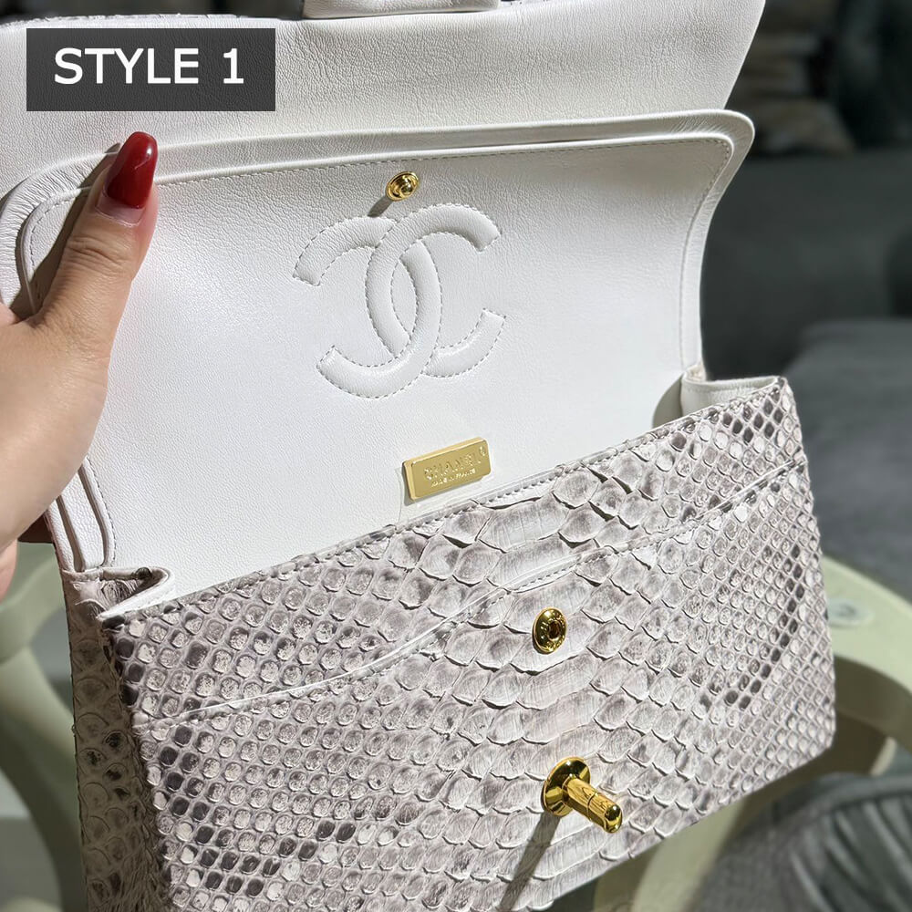 Chanel Classic Flap Medium Bag in Python - Replica Luxury Bags™