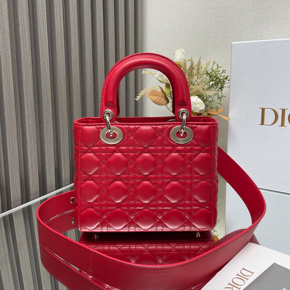Small Lady Dior My ABCDior Bag in Red - Replica Luxury Bags™