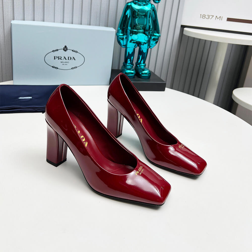 Prada Patent Leather Pumps 85mm Shoes - Replica Luxury Bags™