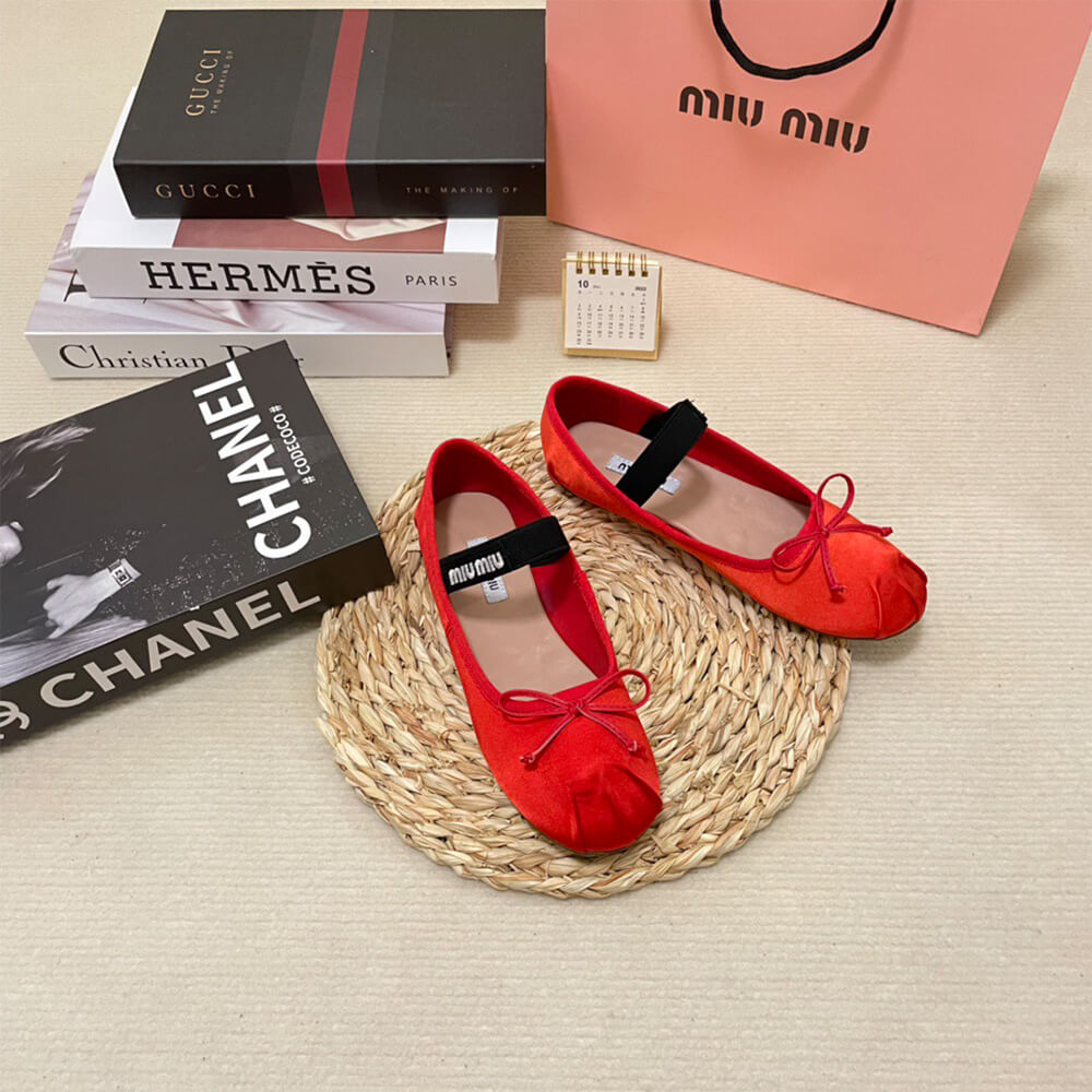 MiuMiu Satin ballerinas Shoes - Replica Luxury Bags™