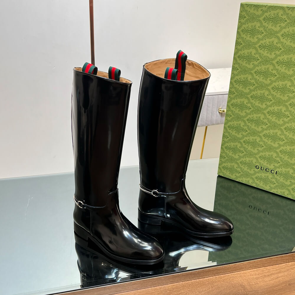 Gucci Women s slim Horsebit boot Shoes - Replica Luxury Bags™