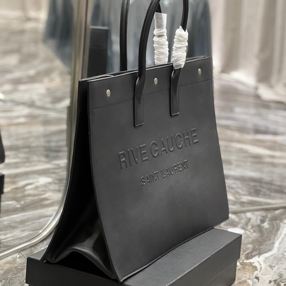 YSL Rive Gauche Large Tote Bag in Smooth Leather - Replica Luxury Bags™