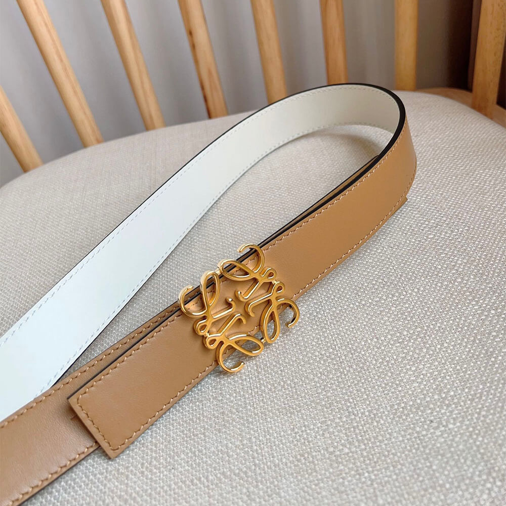 LOEWE Reversible Anagram belt in smooth calfskin 28mm - Replica Luxury Bags™