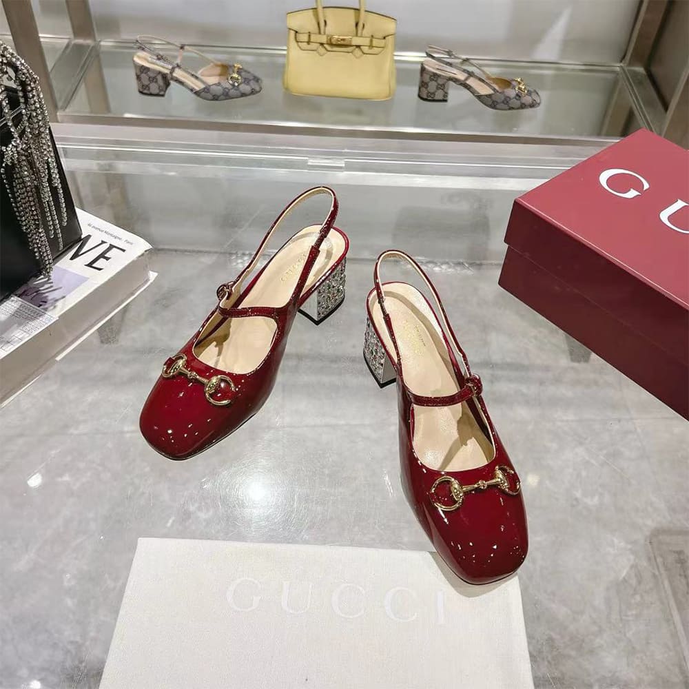 Gucci Women s Horsebit pump with Crystals Shoes - Replica Luxury Bags™