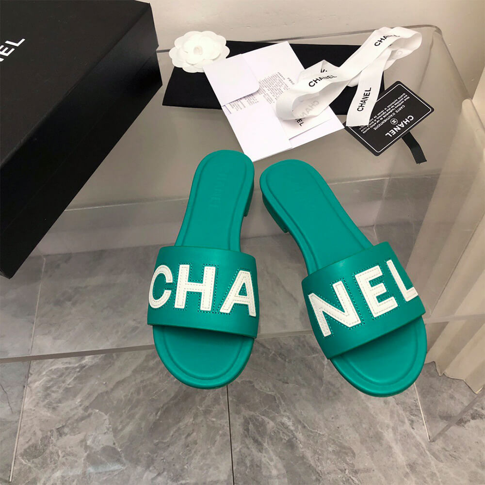 Chanel Ivory Slides Shoes - Replica Luxury Bags™