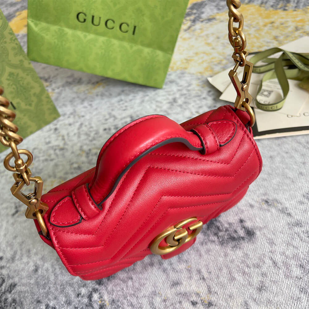 Gucci GG Marmont Mini Top Handle Bag - Replica Luxury Bags™