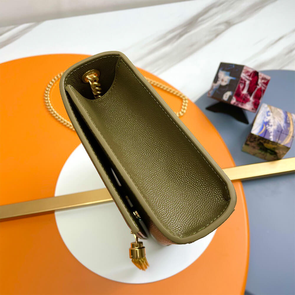 YSL Kate Medium Tassel Bag in Grain De Poudre Embossed Leather - Replica Luxury Bags™