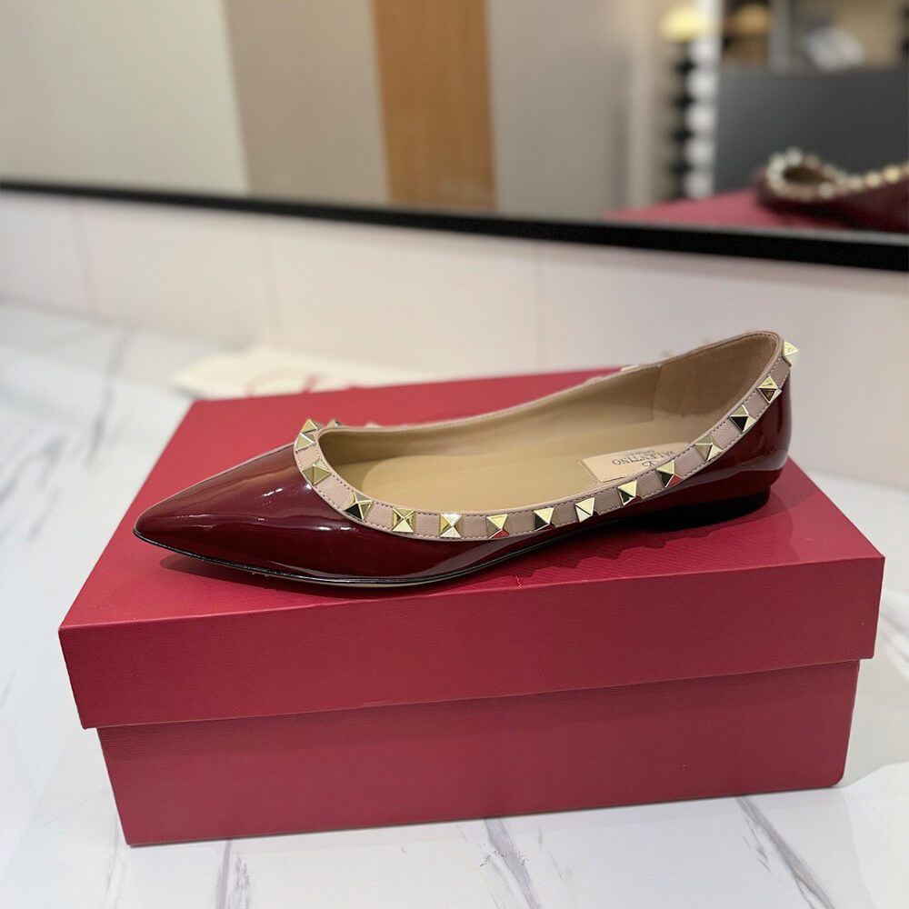VALENTINO ROCKSTUD BALLET FLAT Shoes - Replica Luxury Bags™