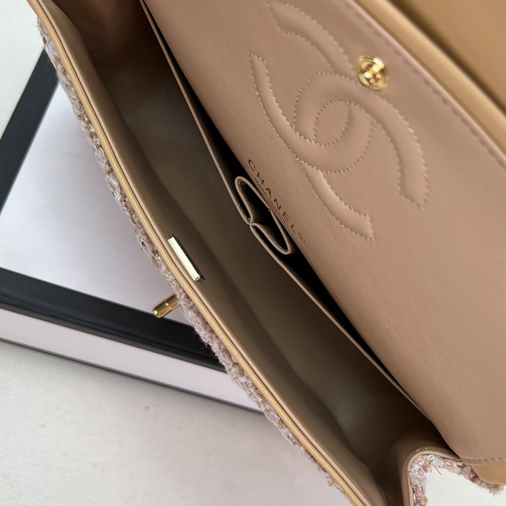 Chanel Tweed Medium Classic Flap Bag - Replica Luxury Bags™