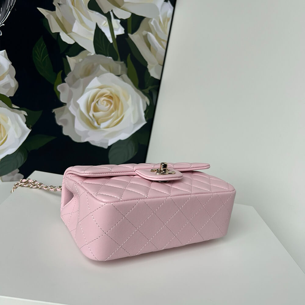 Chanel Mini Classic Handbag With Top Handle in Pink - Replica Luxury Bags™