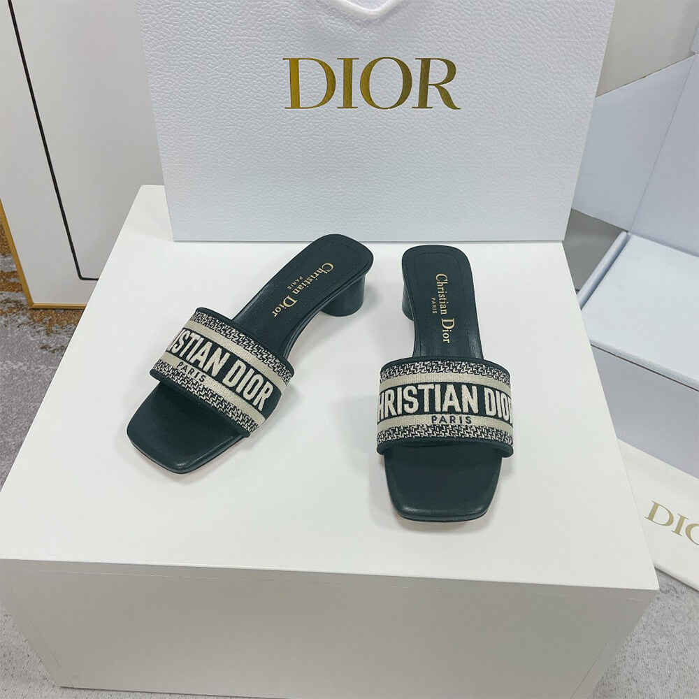 Dior Dway Heeled Slide Shoes - Replica Luxury Bags™