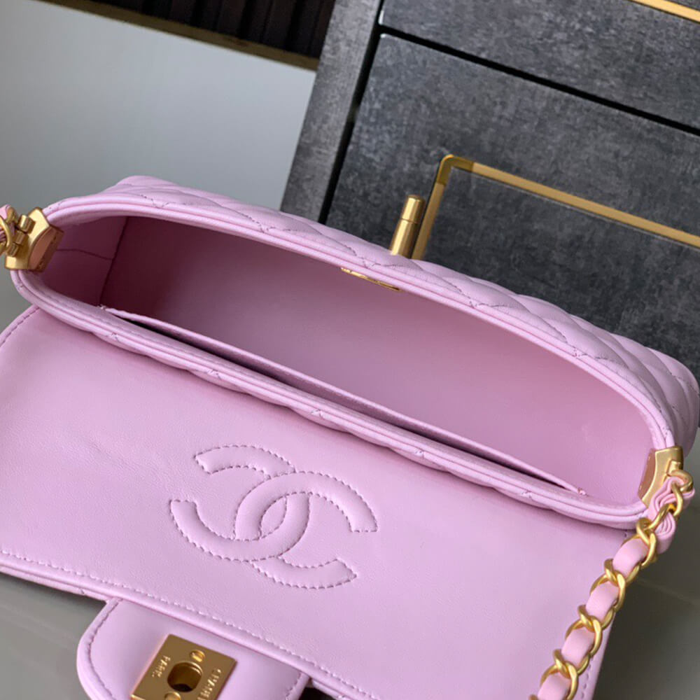 Chanel Mini Flap Bag with Top Handle - Replica Luxury Bags™