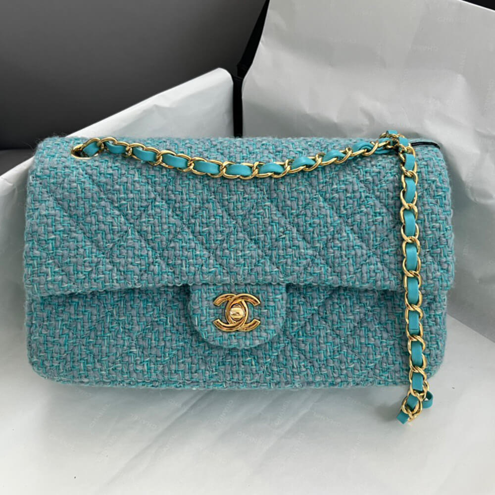 Chanel Tweed Medium Classic Flap Bag - Replica Luxury Bags™