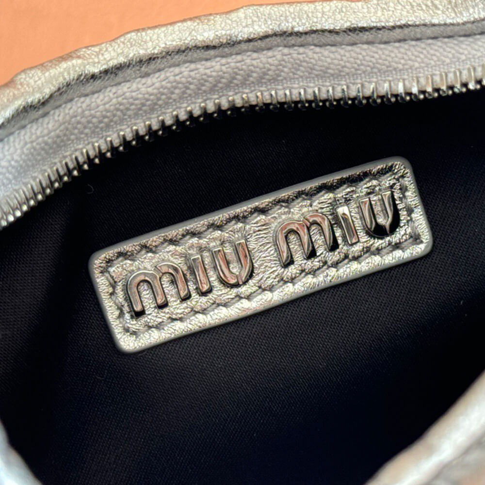 Miumiu Mini Wander Matelasse Nappa Leather Hobo Bag - Replica Luxury Bags™