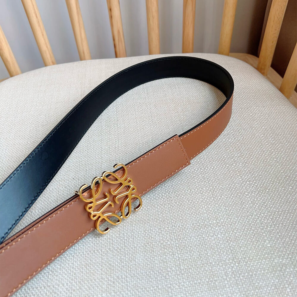 LOEWE Reversible Anagram belt in smooth calfskin 28mm - Replica Luxury Bags™