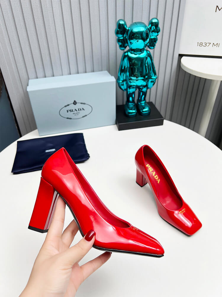 Prada Patent Leather Pumps 85mm Shoes - Replica Luxury Bags™