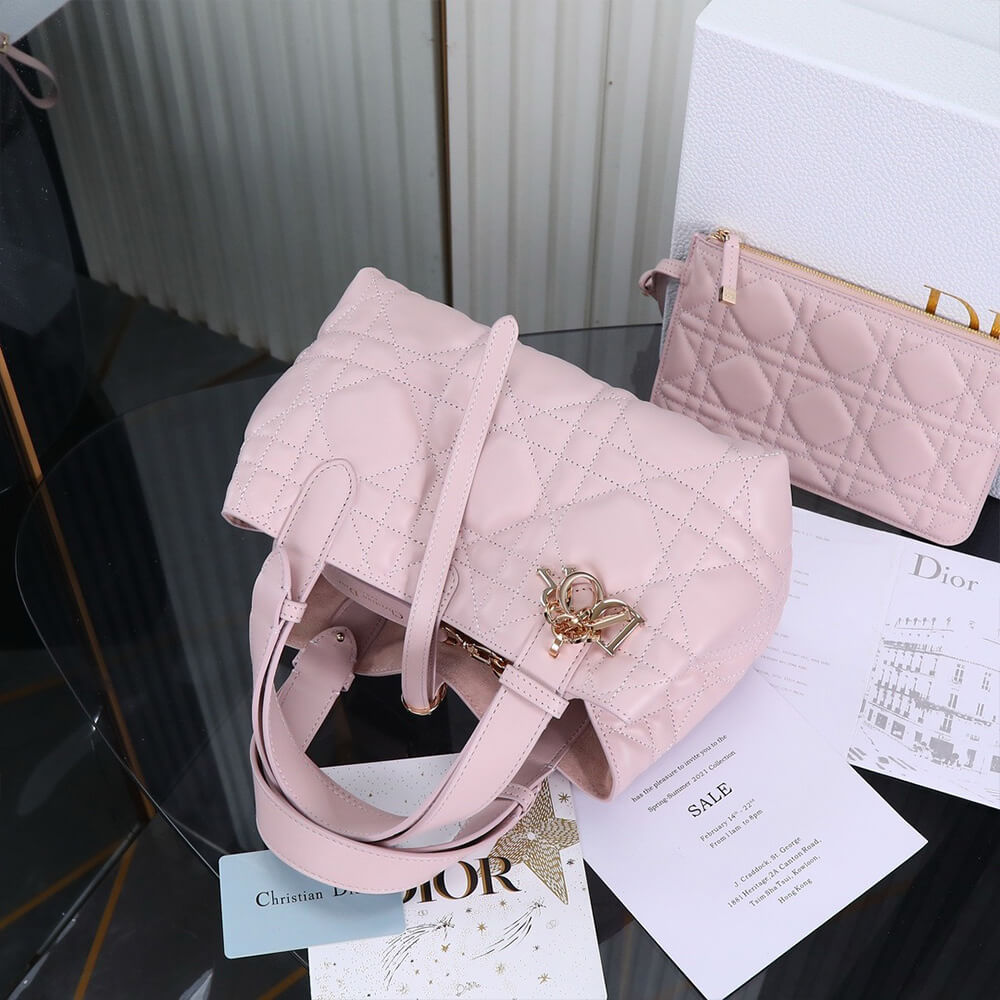 Small Dior Toujours Bag in Light Pink - Replica Luxury Bags™