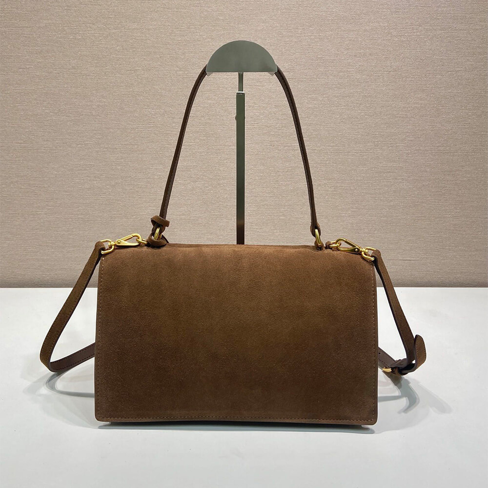 Prada Soft Sound medium suede shoulder bag - Replica Luxury Bags™