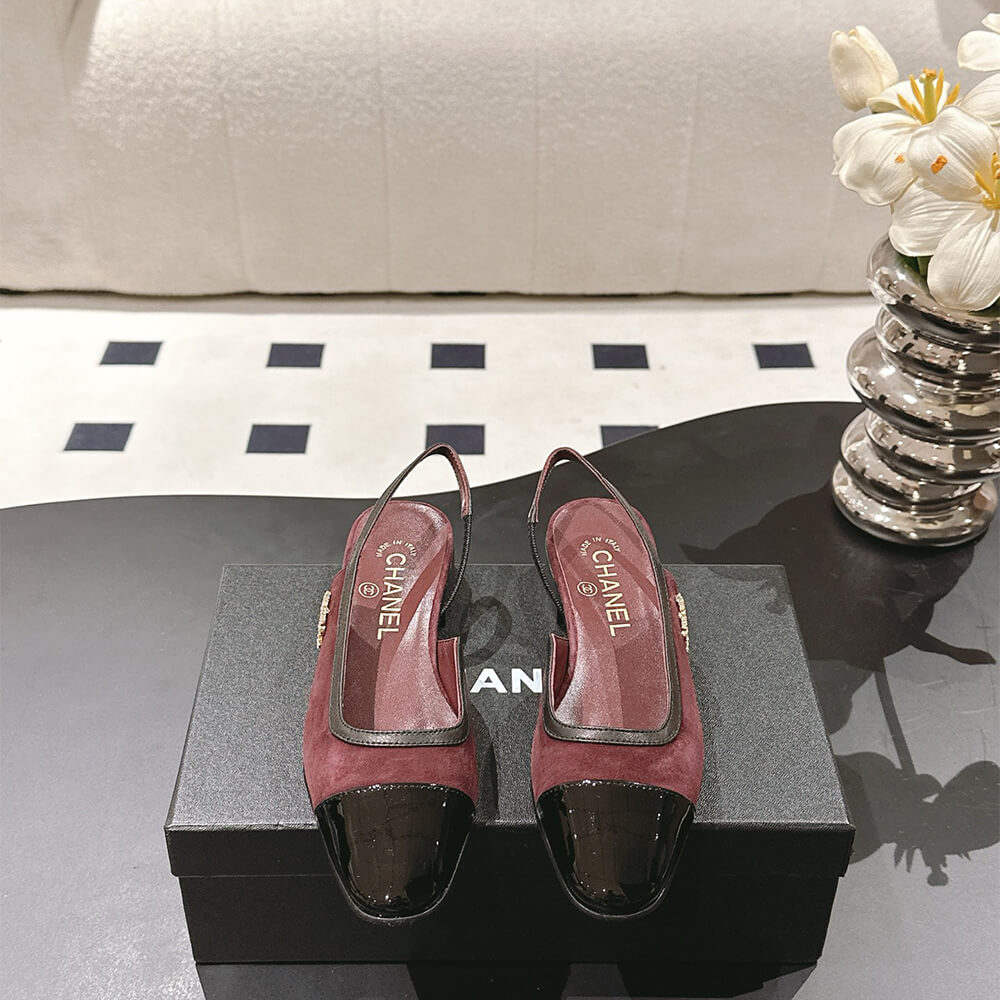 Chanel Diamond Buckle Slingbacks Shoes - Replica Luxury Bags™