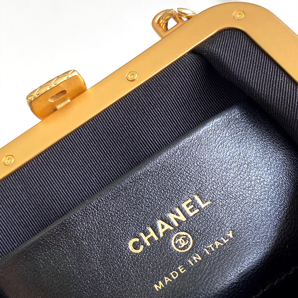 Chanel Clutch Pink Bow Kot Bag With Chain - Replica Luxury Bags™