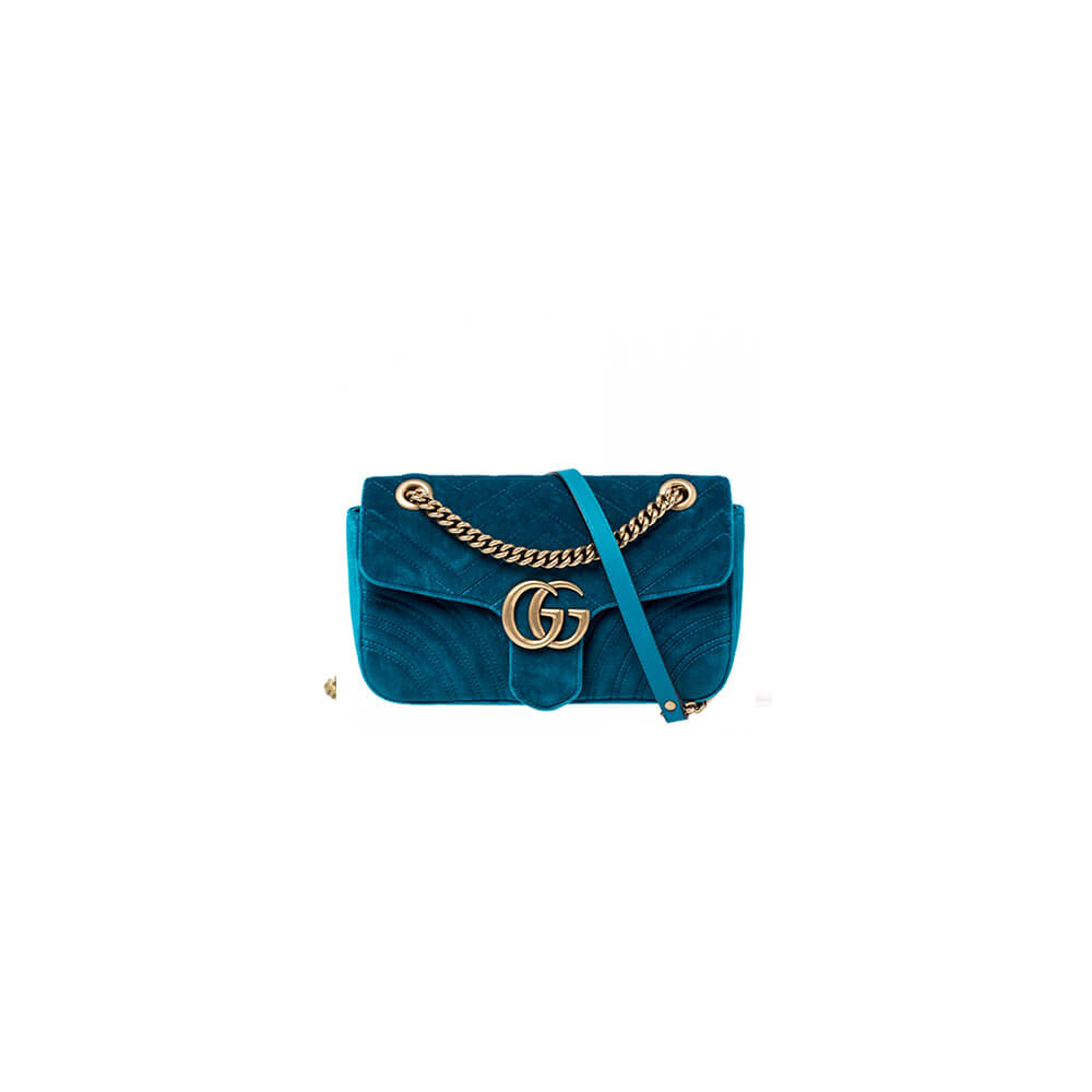 Gucci GG Velvet Small Marmont Shoulder Bag - Replica Luxury Bags™