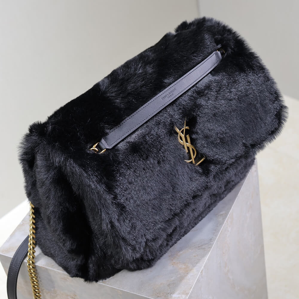 YSL Niki Large Bag in Shearling - Replica Luxury Bags™