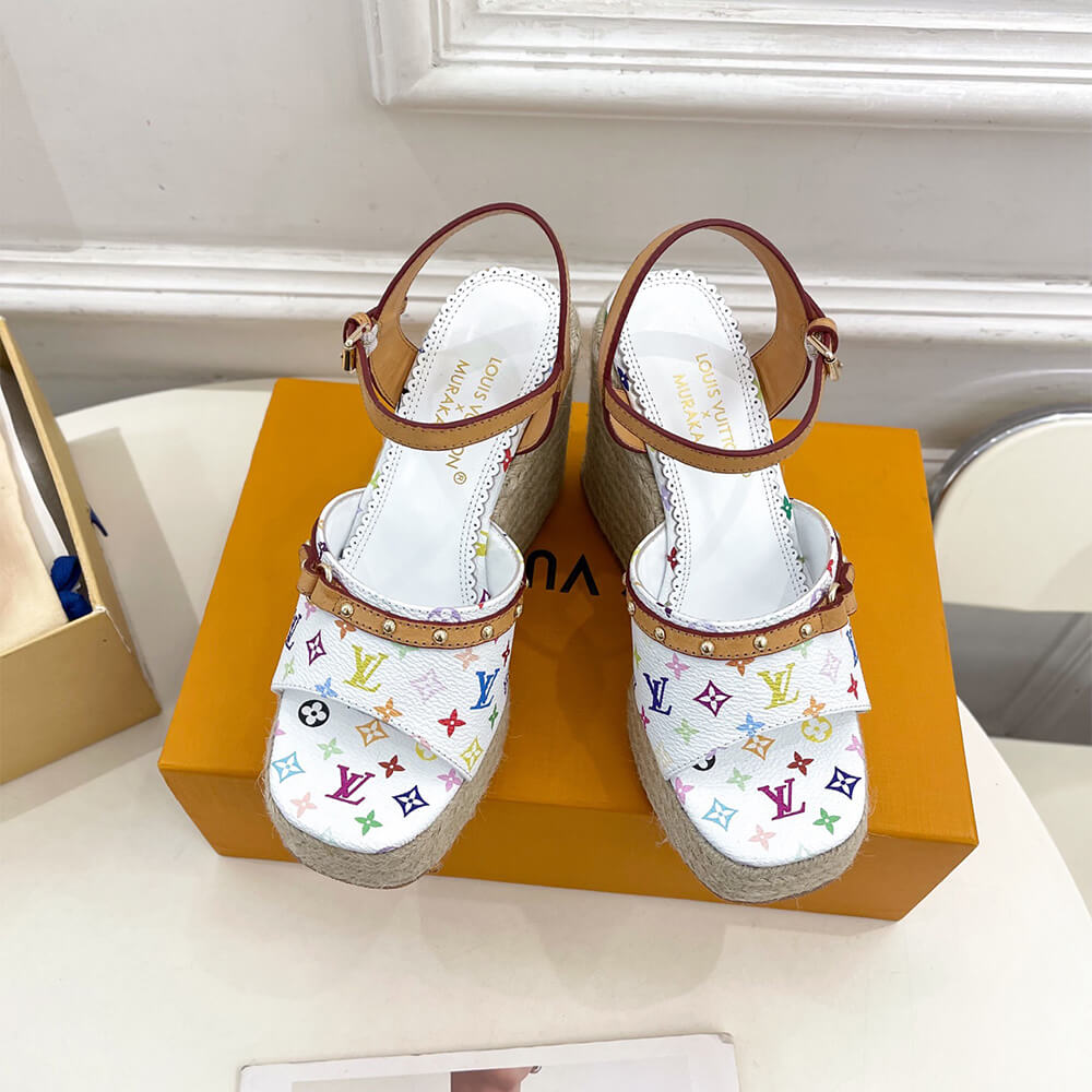 LV x TM Helios Wedge Sandal Shoes - Replica Luxury Bags™