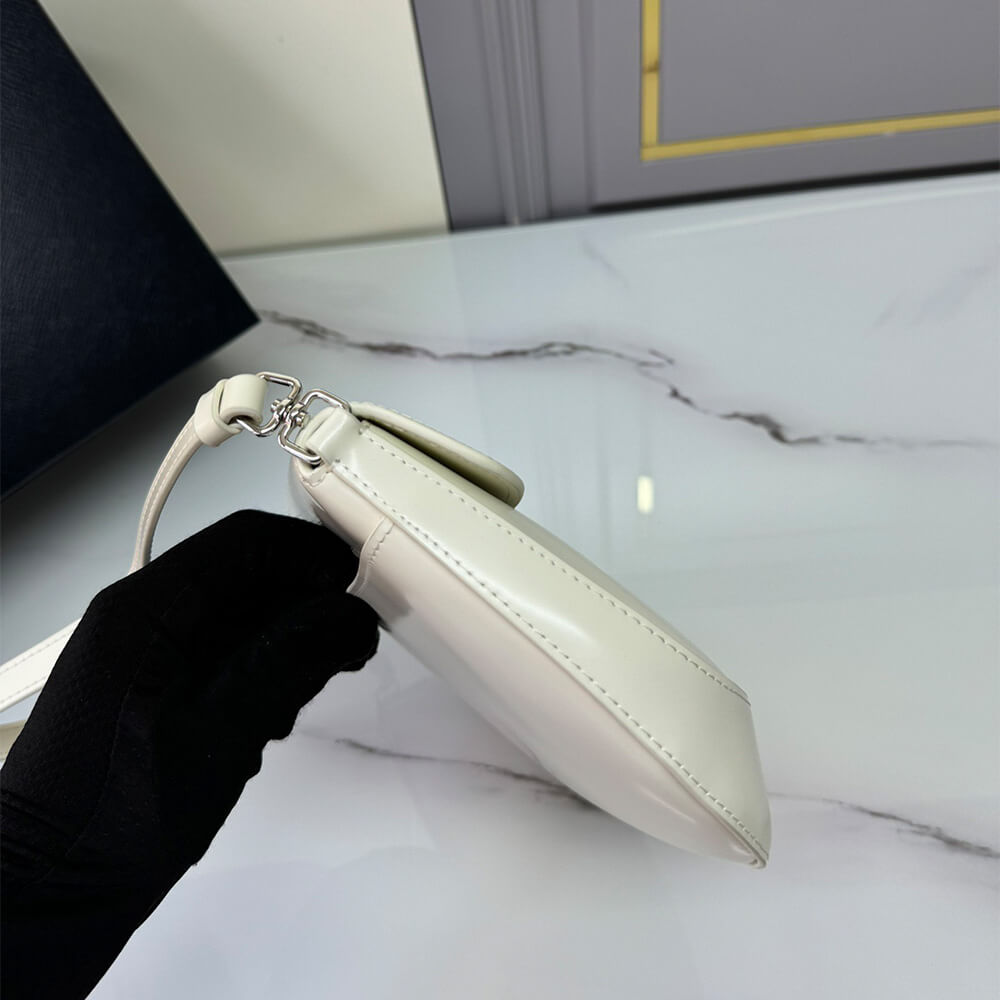 Small Prada Cleo Brushed Leather Shoulder Bag with Flap - Replica Luxury Bags™