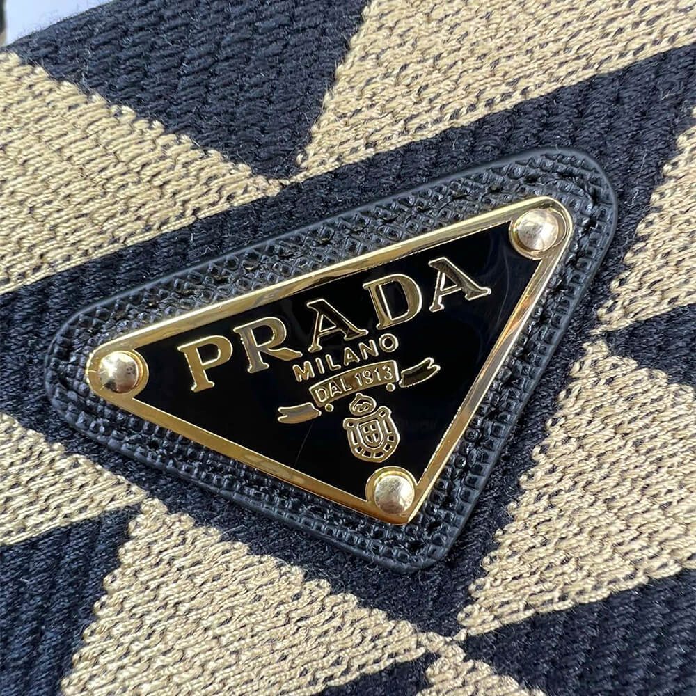 Small Prada Symbole Jacquard Fabric Handbag - Replica Luxury Bags™