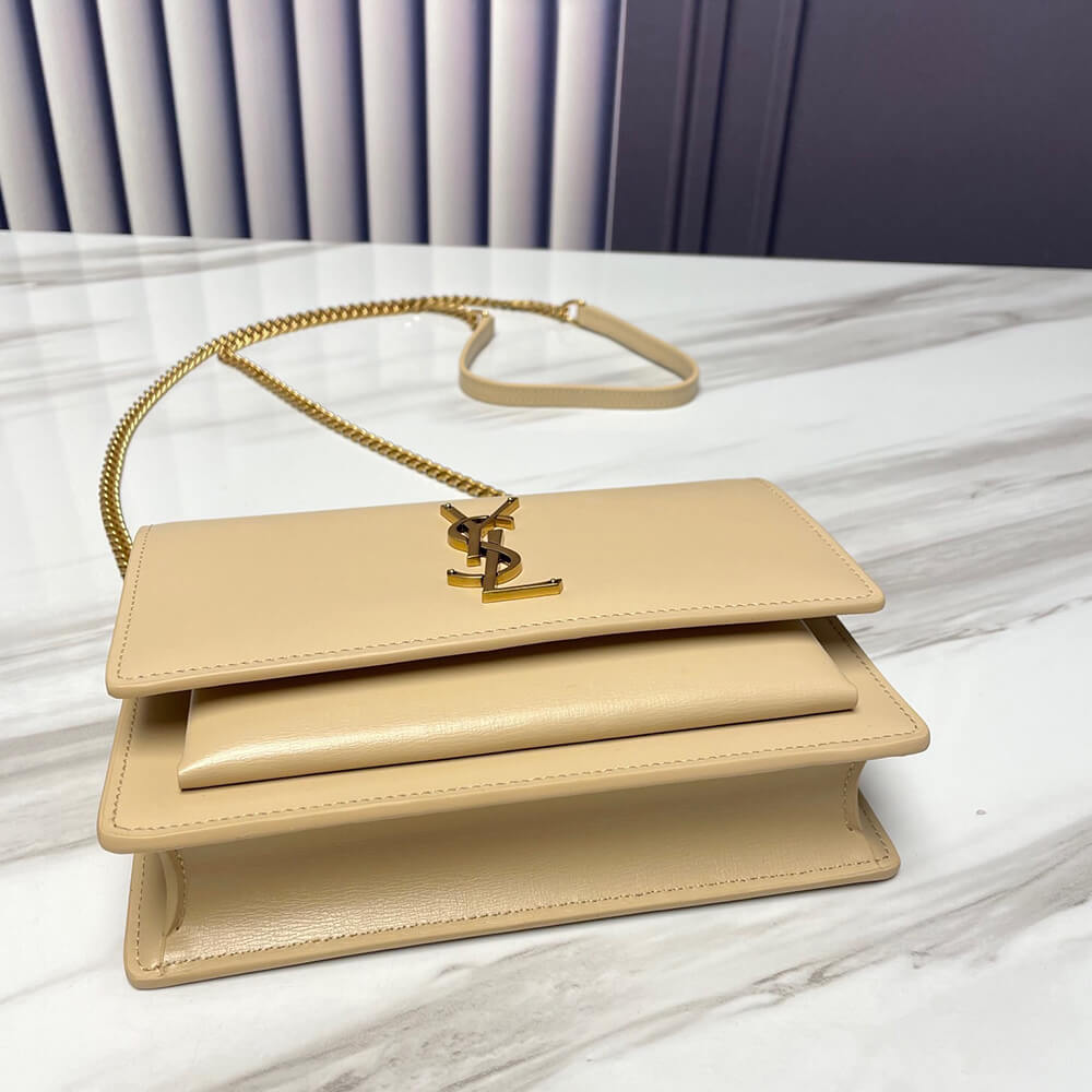 YSL Sunset Chain Wallet Bag in Smooth Leather - Replica Luxury Bags™