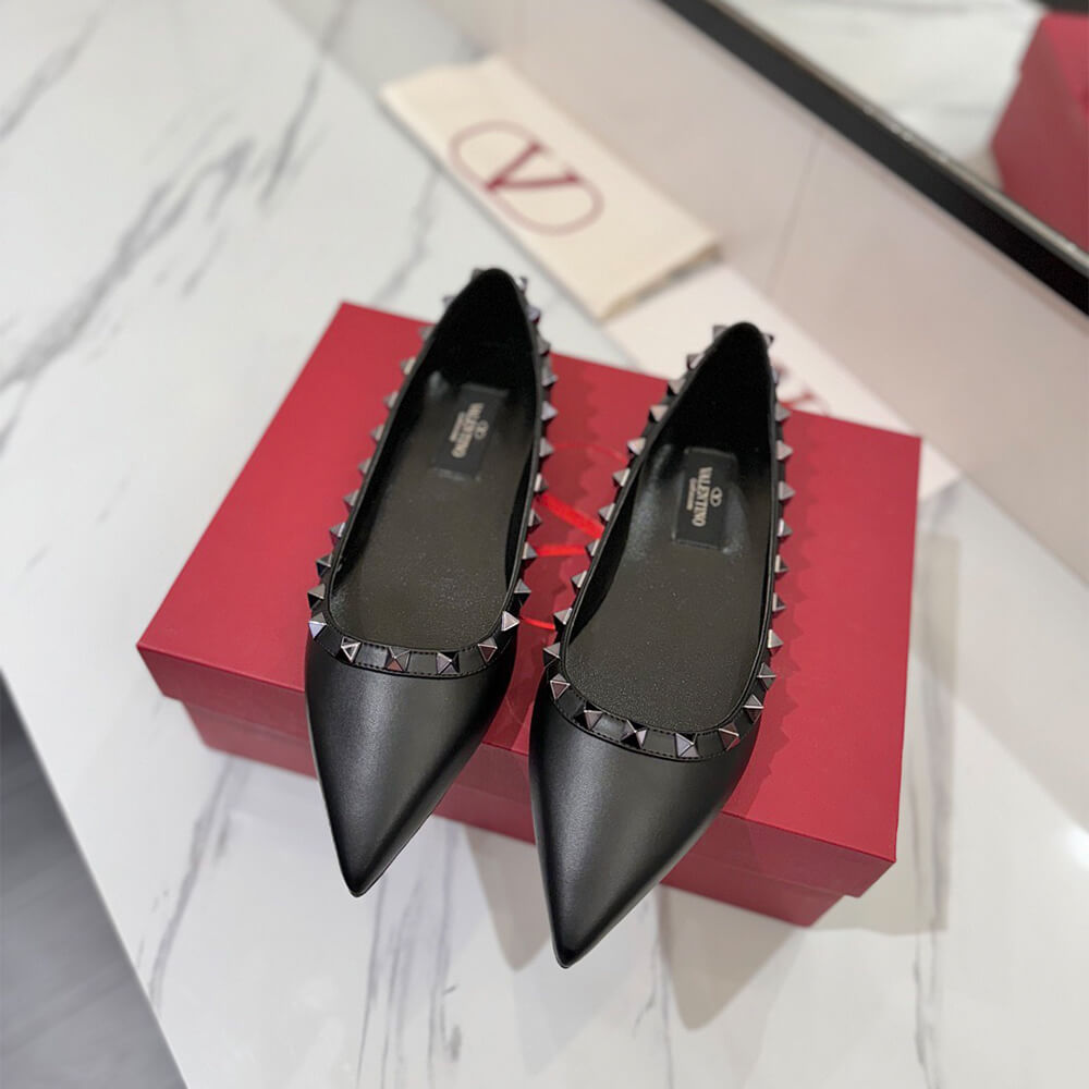 VALENTINO ROCKSTUD BALLET FLAT Shoes - Replica Luxury Bags™