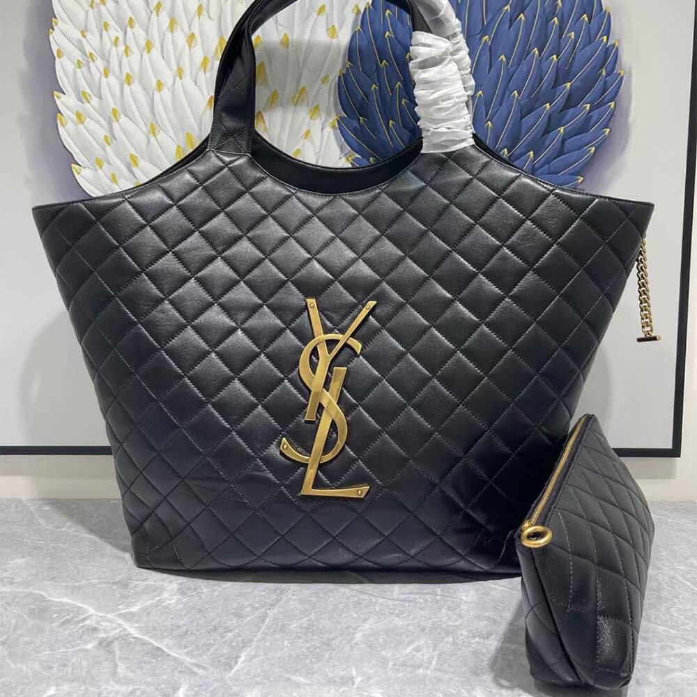 YSL ICARE MAXI SHOPPING BAG IN QUILTED LAMBSKIN - Replica Luxury Bags™