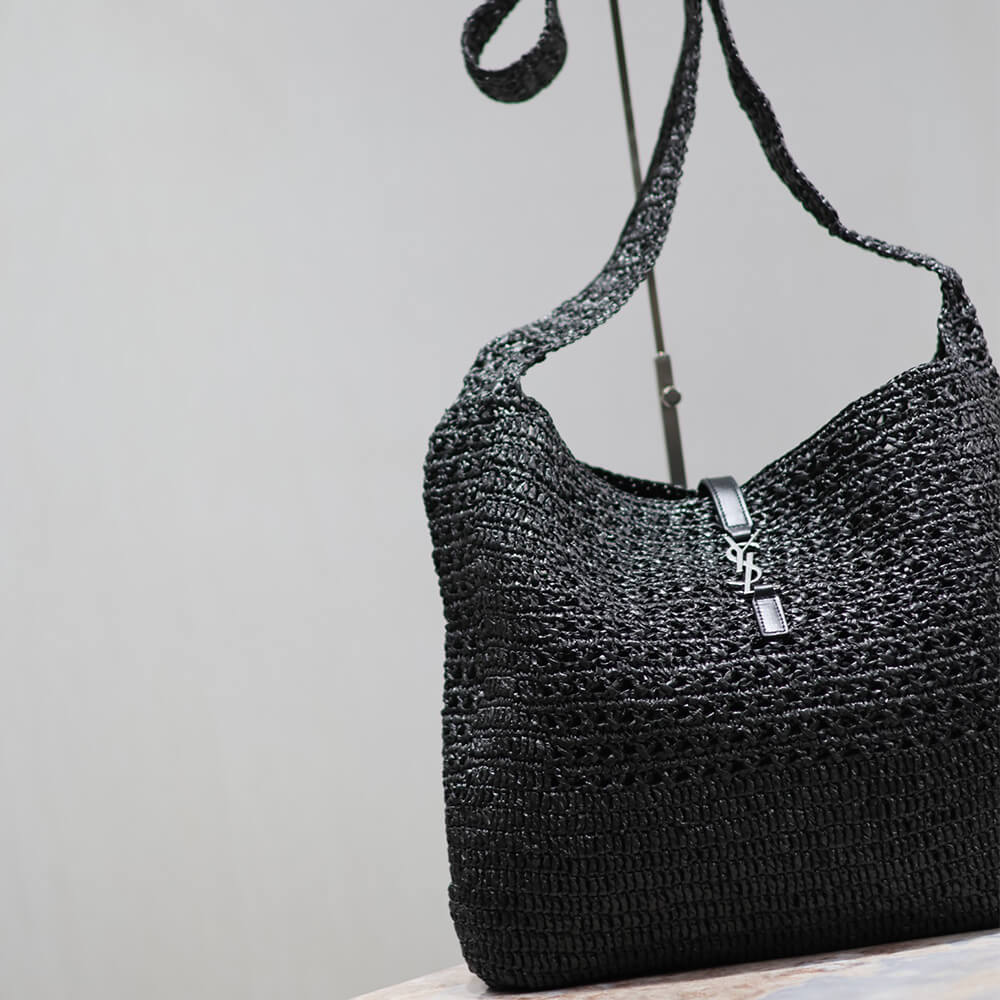 YSL le 5 a 7 Medium Tote Bag in Raffia - Replica Luxury Bags™