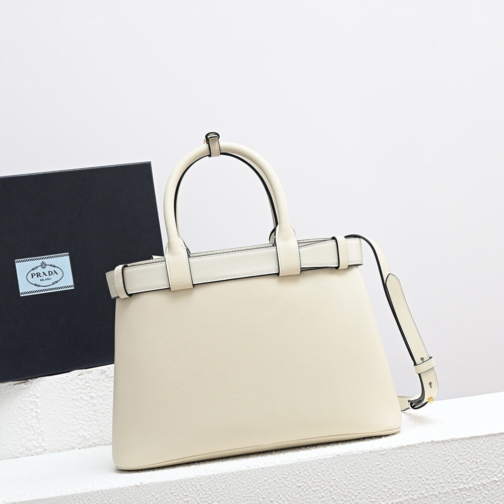 Prada Buckle Small Leather Handbag With Belt - Replica Luxury Bags™