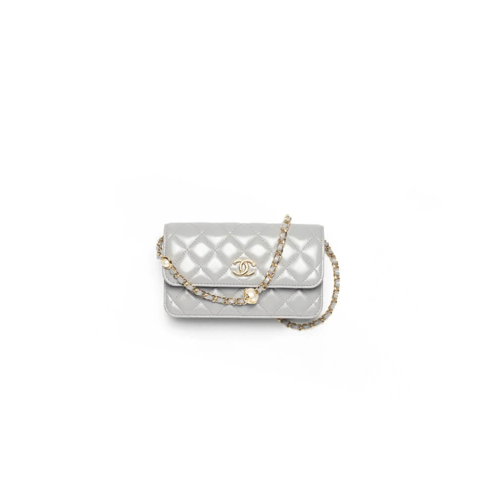 Chanel Flap Phone Holder Bag with Chain - Replica Luxury Bags™