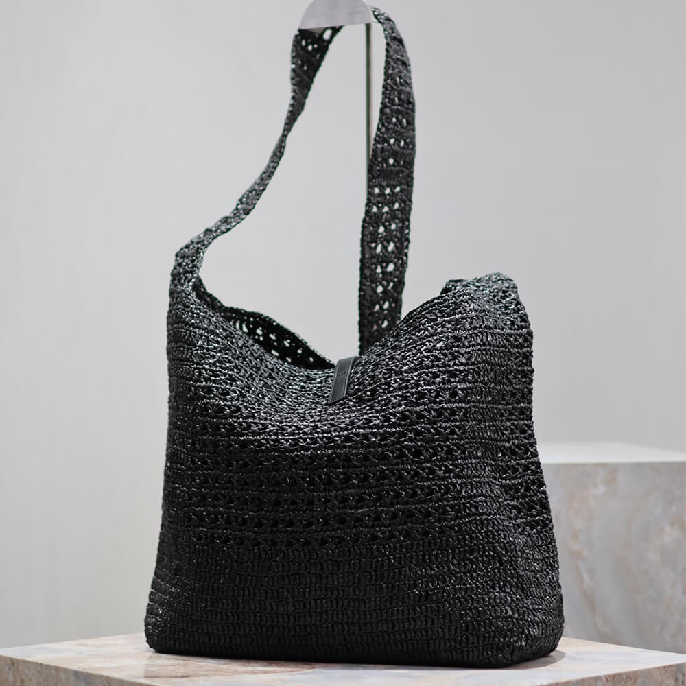 YSL le 5 a 7 Medium Tote Bag in Raffia - Replica Luxury Bags™