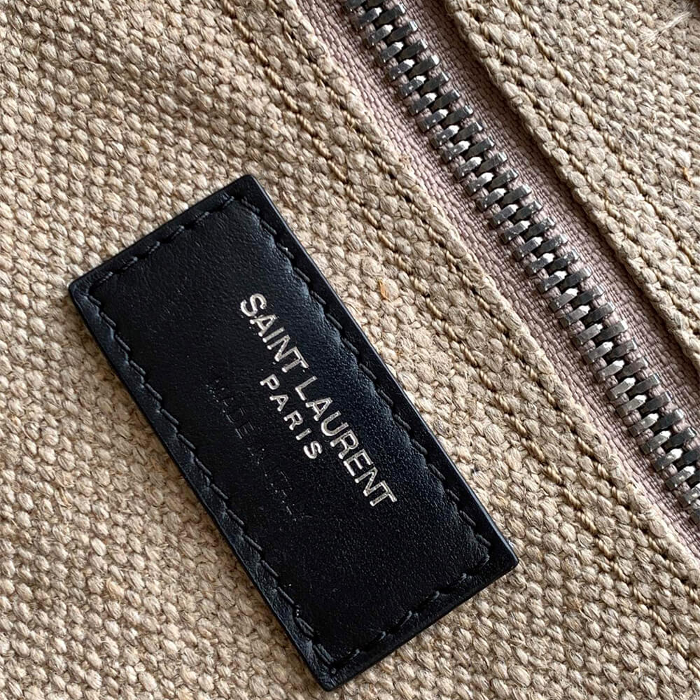 YSL RIVE GAUCHE LARGE TOTE BAG IN PRINTED CANVAS AND LEATHER - Replica Luxury Bags™