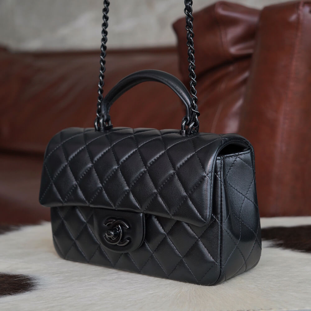 Chanel Mini Flap Bag with Top Handle - Replica Luxury Bags™