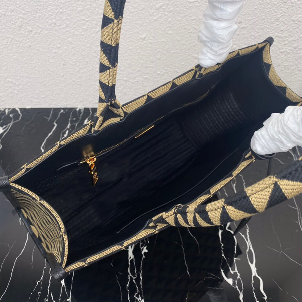 Large Prada Symbole jacquard fabric handbag - Replica Luxury Bags™