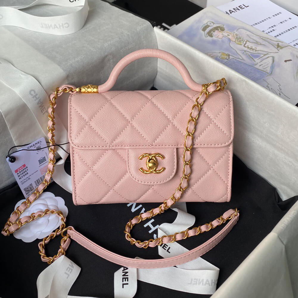 Chanel Mini Flap Bag With Top Handle - Replica Luxury Bags™
