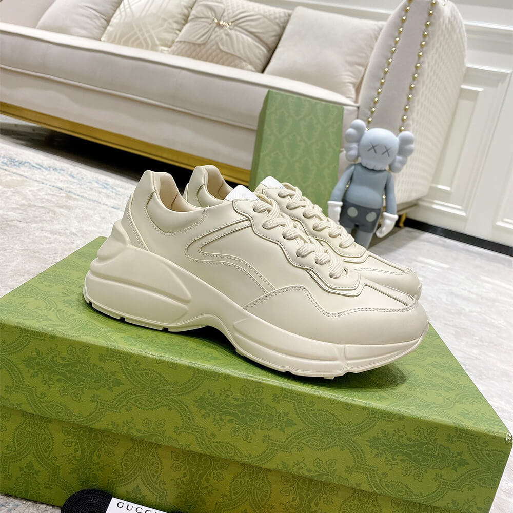 Gucci Rhyton Leather Sneakers Shoes - Replica Luxury Bags™