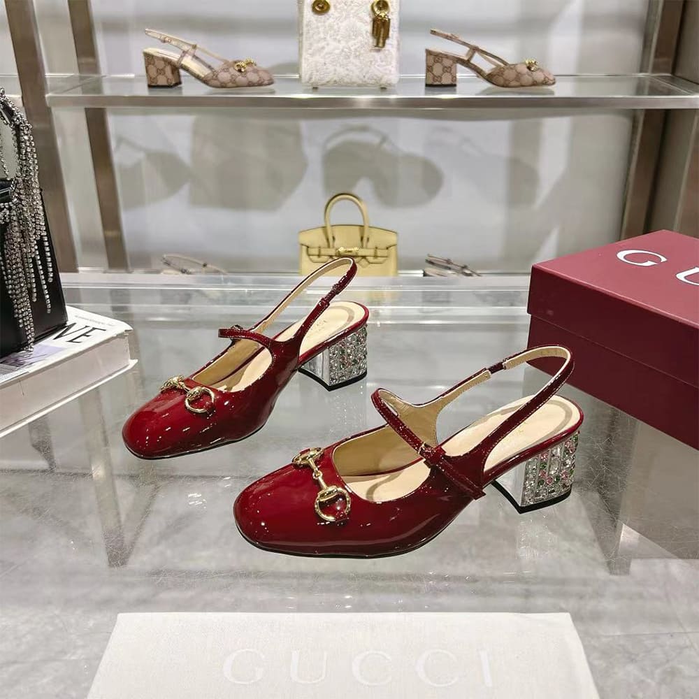 Gucci Women s Horsebit pump with Crystals Shoes - Replica Luxury Bags™
