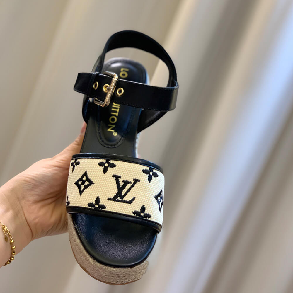 LV Starboard Wedge Sandal Shoes - Replica Luxury Bags™
