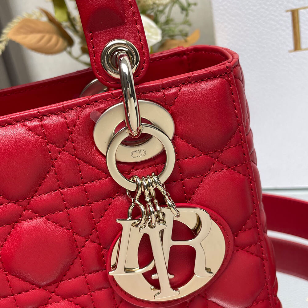 Small Lady Dior My ABCDior Bag in Red - Replica Luxury Bags™