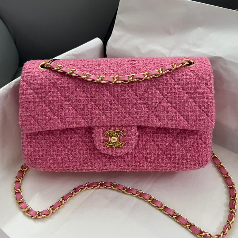 Chanel Tweed Medium Classic Flap Bag - Replica Luxury Bags™