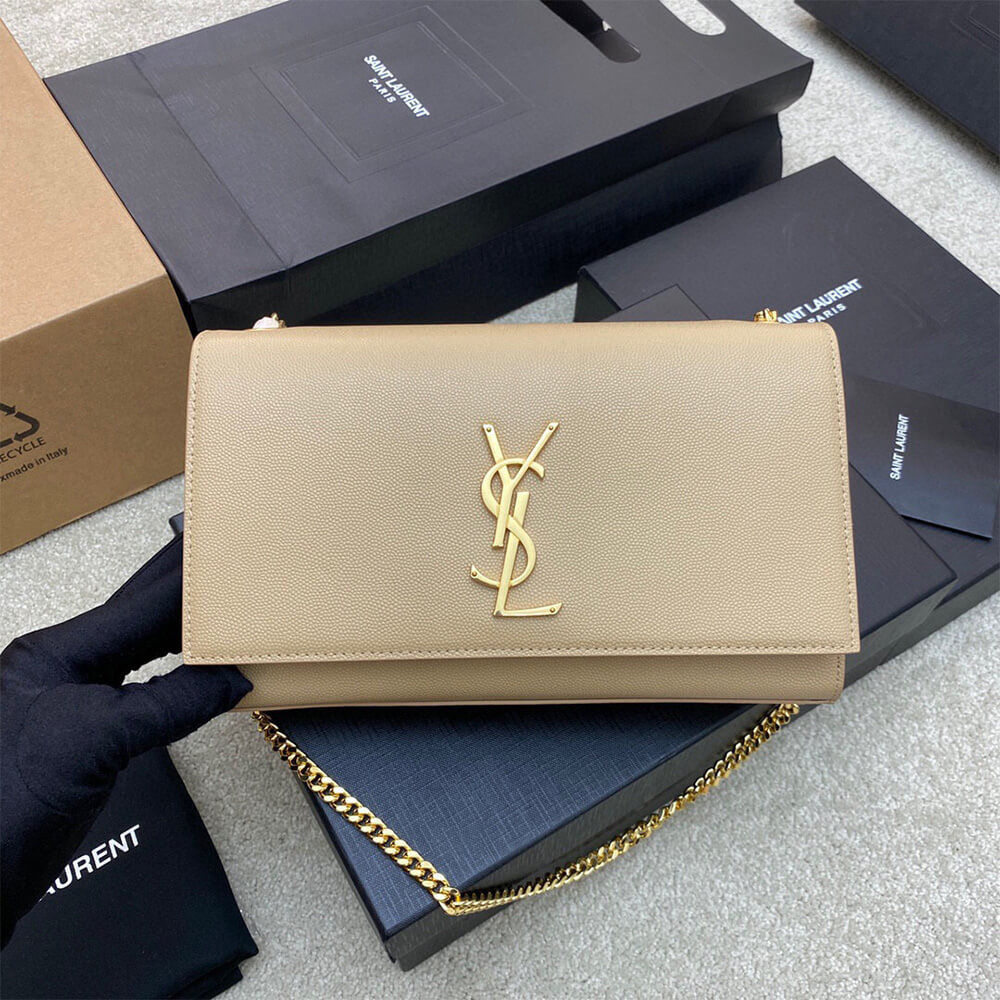 YSL Kate Medium Bag in Grain De Poudre Embossed Leather - Replica Luxury Bags™