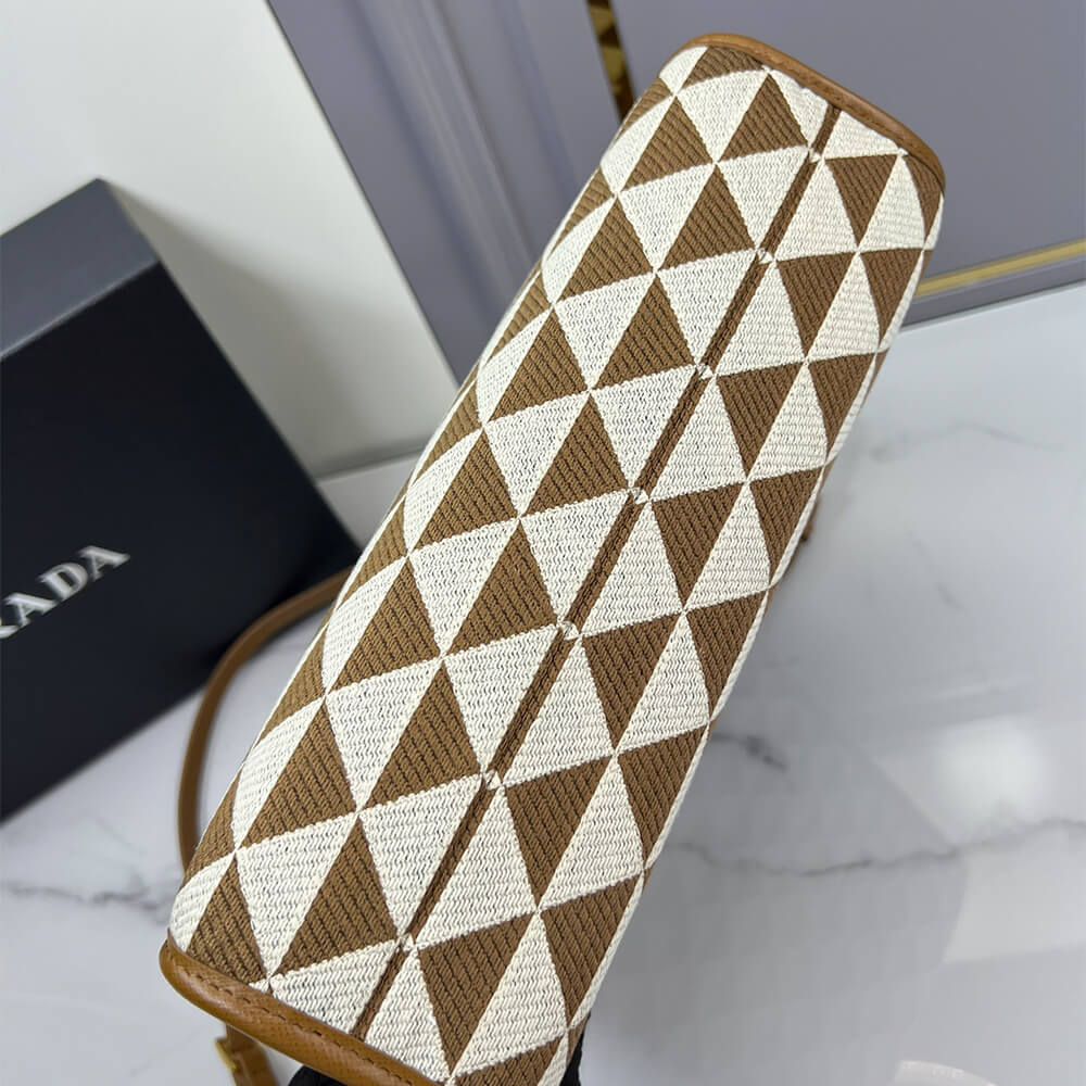 Small Prada Symbole Jacquard Fabric Handbag - Replica Luxury Bags™
