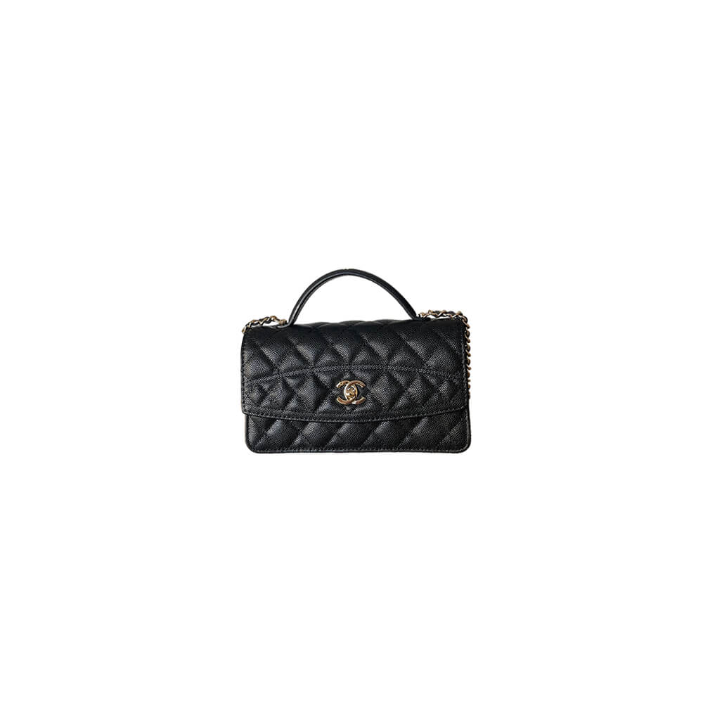 Chanel Clutch Bag With Chain and Top Handle - Replica Luxury Bags™